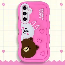 Capa Urso de Silicone Samsung A05 A16 A26 A36 A56 RM 13C 14C