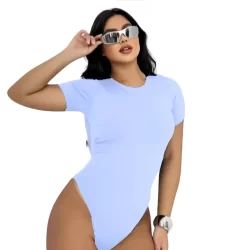 Body Feminino Suplex Com Forro Manga Curta Liso Basico  Roupa Feminina