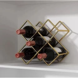 Organizador de Vinho em Metal Sofisticação e Estilo para Sua Decoração
