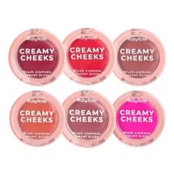 Blush Cremoso Creamy Cheeks Ruby Rose Linha Rosa HB-M02