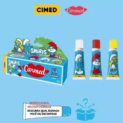 Carmed Hidratante Labial Smurfs Blueberry Açaí Oakberry Bff Beijinho Leite Condensado Fini Amoras Água De Côco 10g