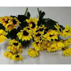 Girassol Artificial com 15 Flores (Kit com 4)