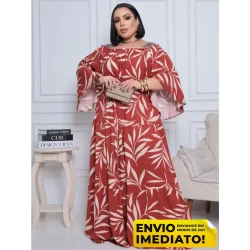 Vestido Plus Size Manga flare 3/4 Vestido De Festa Plus Size