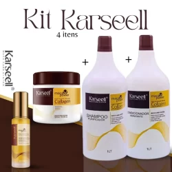 Kit Shampoo e Condicionador Karseell 1Litro - Máscara Hidratação Capilar - Òleo Reparador de Pontas