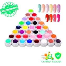 Kit 36 Gel Oly Para Decoração De Unhas Gel Colorido