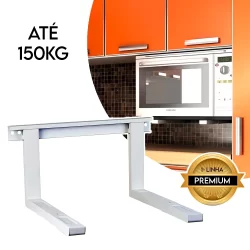 Suporte Para Forno Microondas de Parede Até 30Kg Ajustável Universal Resistente