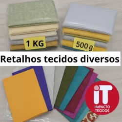Retalho de Tecidos Diversos de 500gr e 1kg - LEIA A DESCRIÇÃO DO PRODUTO