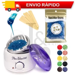 Kit Panela Depilação + Cera 100g e Palitos Depilação Caseira