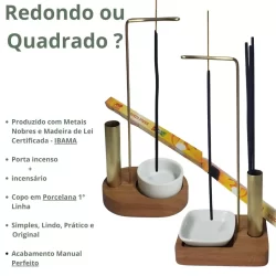 Incensário Porta Incenso Invertido Copo Porcelana Suporte para Insenso Master Queimador de Incenco