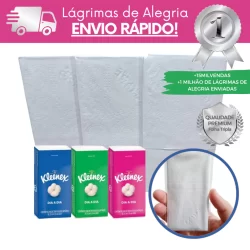 100 Lenços Lágrimas De Alegria Para Casamento (100 Saquinhos+100 Lenços Kleenex)