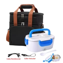 Kit Marmita Elétrica + Bolsa Térmica Grande 3 Partes Transporte Portátil 13,5L ou Prods Avulsos