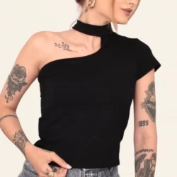 Blusa Feminina Nula Manga 100% Algodão Blusinha Camiseta Basica Estilosa Nula