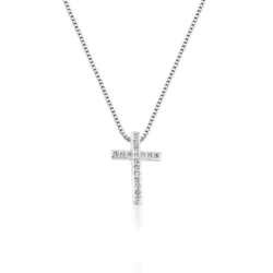 Colar Crucifixo Cravejado Prata 925 Legítima Cruz