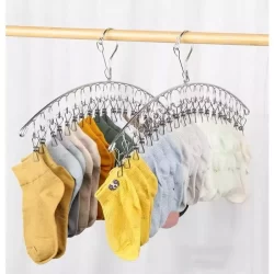 Cabide De Roupa Varal  20/30/40 Prendedores Roupa Bebe Calcinha Cueca Dobrável Inox