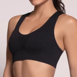 Top Nadador Selene Canelado Academia Sem Costura Sem Bojo Alta Sustentação Esportivo Fitness Selene