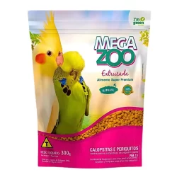 Ração Megazoo Extrusada para Calopsitas e Periquitos (PM-13) - 300 g