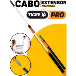 Cabo Extensor Alumínio Prolongador Ajustável Para Limpeza Rolo De Pintura 1,5 Metros Profissional Tigre