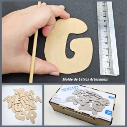 Moldes de Letras Arredondadas para cortes E.V.A - Perfeitos para Projetos Artesanais e Educativos