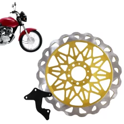 Disco Discão Freio Dianteiro 320m Esportivo Dourado Cg 150 Cg 125 Over Size 2004 A 2008