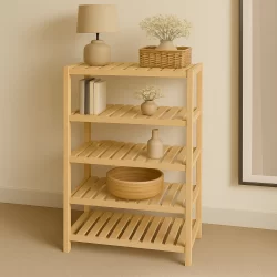 Estante  De Madeira Rack Rustico Para Vasos E Plantas 100x70cm