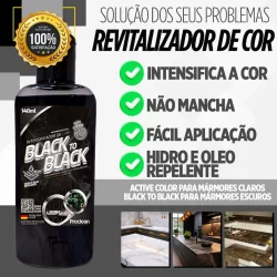 Limpa Granito Mármore Intensificador Cor Ativador Revitalizador Black To Black 140mL
