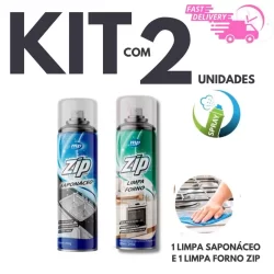 Kit Limpa Forno Zip Clean Espuma Spray Desengordurante e Saponáceo