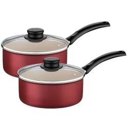 Jogo de Panelas 16cm Tramontina Turim em Alumínio Antiaderente Vermelho 1,4 L 2 pçs