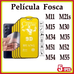 Película Fosca Cerâmica Flexível 9D Hidrogel Samsung M11 M21S M15 M30 M34 M35 M51 M52 M54 M55