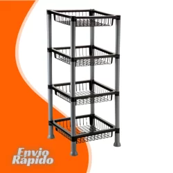 Cesto organizador Fruteira Quadrado Retangular 3 e 4 Andares Organizador