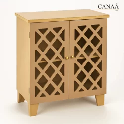 Comoda Treliça Persiana 2 Portas Treliça Mdf Cru