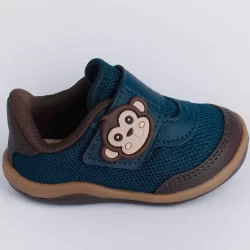 Tênis Infantil Menino Kidy Colors Macaquinho Equilíbrio Calce Fácil Anatômico Divertido Conforto