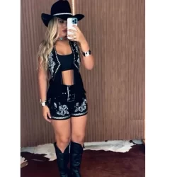 Conjunto Femenino de Country, Conjunto de Festa Junina, Conjunto para Rodeios, Festa e Balada.