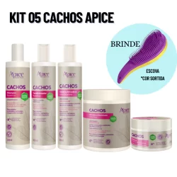 Kit Cachos Completo 05 Itens Tratamento e Hidratação Apice