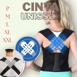 Cinta Corretor Postural Unissex Ajustável com fecho em velcro - Alivio de dores e correção de postura