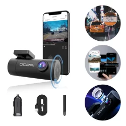 Câmera Veicular 1296P DDPAI Mini Pro Lente Rotativa 330° Supercapacitor e Monitoramento 24h APP