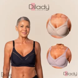 Sutiã Feminino Sem Bojo com Aro Dilady Com Sustentação Leve e Modelagem Natural para o Dia a Dia