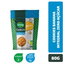 Cookies Banana Integral Zero Açúcar Vitao 80 g