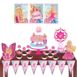 Kit festa em casa só um bolinho Barbie Princesa monta facil decoração aniversário filme