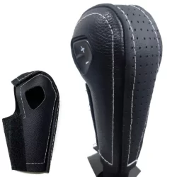 Capa Couro legitimo Manopla de Câmbio Automático Chevrolet Onix Tracker Sonic Spin Cobalt Novo Prisma