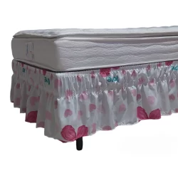 Saia para Cama Box Estampada 2 elásticos - Solteiro