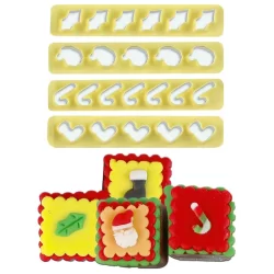 Kit cortador RÉGUAS NATAL 3 para formatos natalinos doces e confeitaria