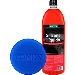Silicone Líquido Plástico Painel 1,5L Automotivo + Aplicador Vonixx