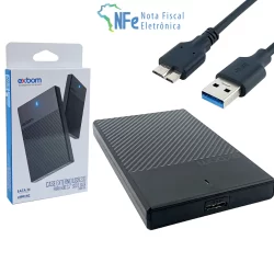 Case USB 3.0 para HD de Notebook ou SSD SATA de 2.5 Polegadas Externo LED - PC Notebook PS2 PS3 PS4