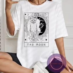 Camiseta Gato The Moon Streetwear 100% Algodão Unissex - Envio Rápido