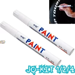 1,2,4 pçs Canetas Paint Branca Marcador -Tira Risco -Pneu Carro -Tênis (JQP00PB)