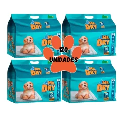 Kit 04un Tapete Higiênico Mr Dry 80x60cm 30 Unidades