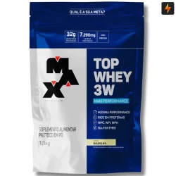 Whey Protein TOP 3W Refil 1.8kg Concentrado Hidrolisado Isolado - Max Titanium