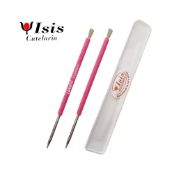 2 Espátula Mista Isis Cutelaria Original Rosa