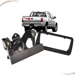 Kit Maçaneta Externa + Moldura Texturizada Tampa Caçamba S10
