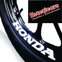 Kit 9 Adesivos de Roda, Aro, Moto Honda, Cg, Biz, Pop, Fan, twister, pop100 leve 8 + 1 reserva